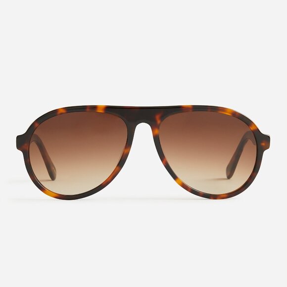 J. Crew Bondi Acetate Aviator Sunglasses in Tortoise Shell main image 4